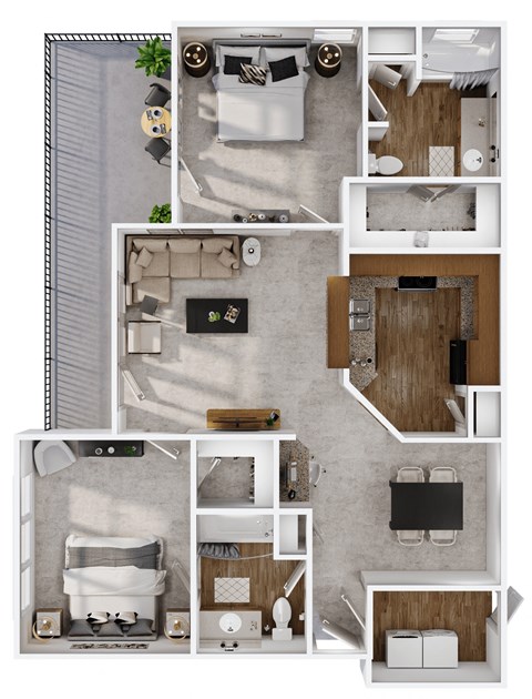 a floor plan of a house with a bedroom and a living room